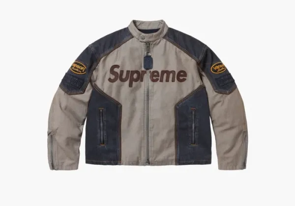 Supreme x Vanson Leathers x Cordura Cotton Jacket Denim